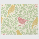 Songbird Serenade Spring Wrapping Paper Geschenkpapier (Flach)