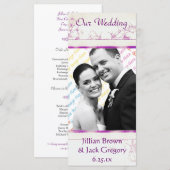 Songbird Shabby Chic HOCHZEITSPROGRAMM Programm (Vorne/Hinten)