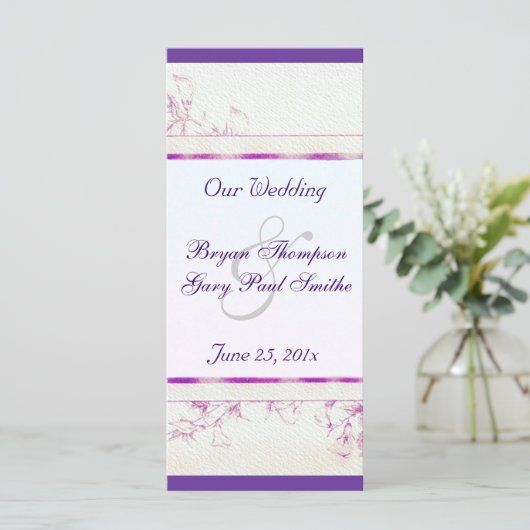 Songbird Shabby Chic WEDING Program Programm (Stehend Vorderseite)