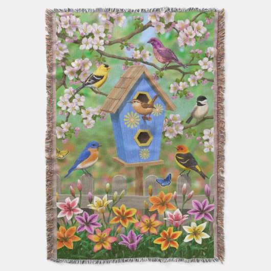 Songbirds Lily Garden Birdhouse Decke (Vorderseite Vertikal)