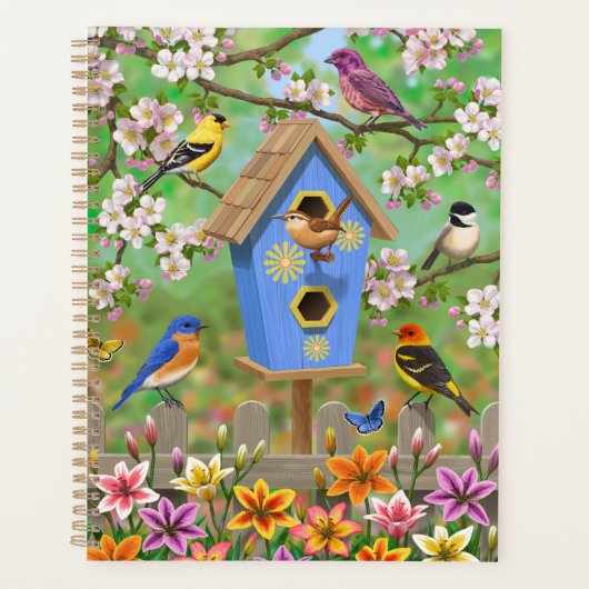 Songbirds Lily Garden Birdhouse Planer (Vorderseite)