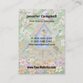 Songbirds Lily Garden Birdhouse Visitenkarte (Rückseite)