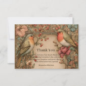 Songbirds & Roses Valentine Party Dankeskarte (Vorderseite)