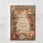 Songbirds & Roses Valentine Party Einladung (Vorderseite)