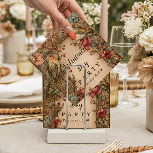 Songbirds & Roses Valentine Party Serviette