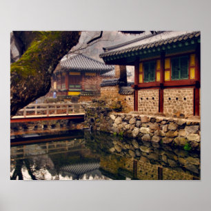 Songgwangsa Tempel, Südkorea, Plakat 11x14