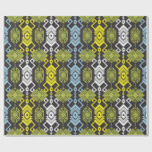 Songket Tenun Geometric Nahtloses Muster mit Creme Geschenkpapier (Flach)