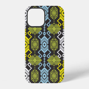 Songket Tenun Geometric Nahtloses Muster mit Creme iPhone 12 Hülle