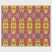 Songket Tenun Geometrik Nahtloses Muster mit Creme Geschenkpapier (Flach)