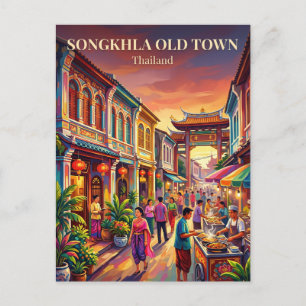 Songkhla Old Town Thailand Postkarte
