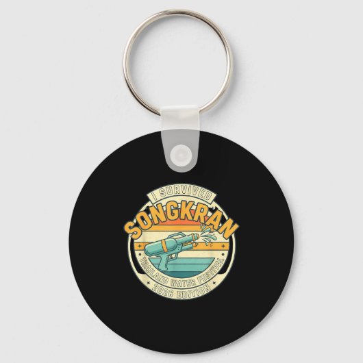 Songkran 2026 Survivor Funny Thai New Year Schlüsselanhänger (Vorderseite)