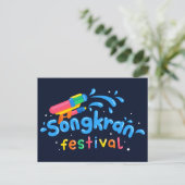 Songkran Watergun Postkarte (Stehend Vorderseite)