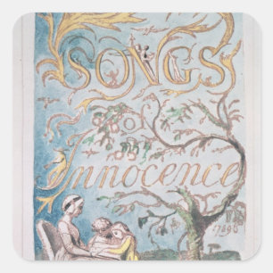 Songs of Innocence; Titelseite, 1789 Quadratischer Aufkleber