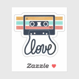 Songs zur Vintagen Liebe Aufkleber