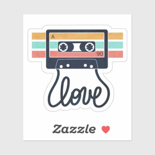 Songs zur Vintagen Liebe Aufkleber (Blatt)