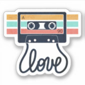 Songs zur Vintagen Liebe Aufkleber (Vorderseite)