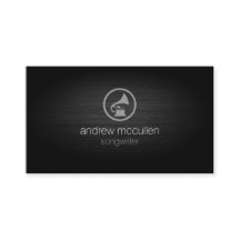 Songwriter Gramophone Icon Brushed Metal Musician