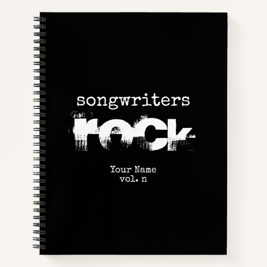 Songwriters Rock Personalisiert Songwriter Noteboo Notizblock (Vorderseite)
