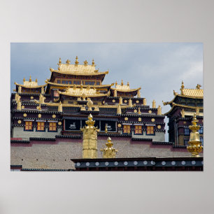 Songzanlin-Tibet-Kloster - Yunnan, China Poster