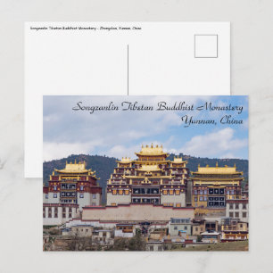 Songzanlin-Tibet-Kloster - Yunnan, China Postkarte