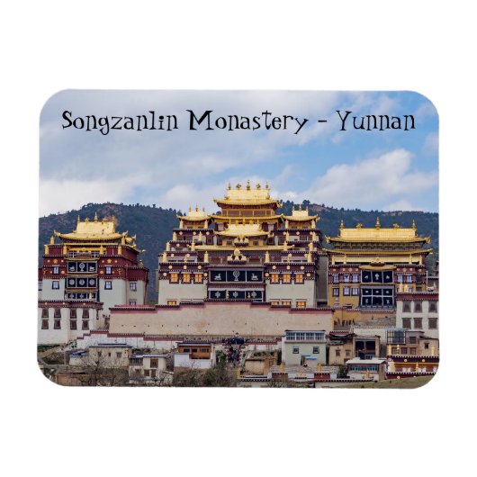 Songzanlin Tibetisches Kloster - Yunnan, China Magnet (Horizontal)