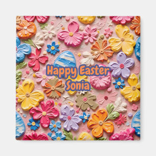 SONIA ~ Frohe Ostern ~ Blumen und Eier ~ Magnet