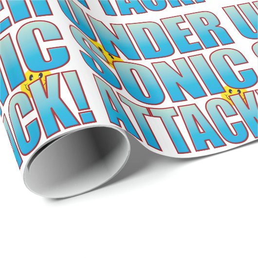 Sonic-Angriffs-Leben B Geschenkpapier (Rolleneckpunkt)