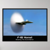 Sonic Boom F-18 Hornet Poster Print (Vorne)
