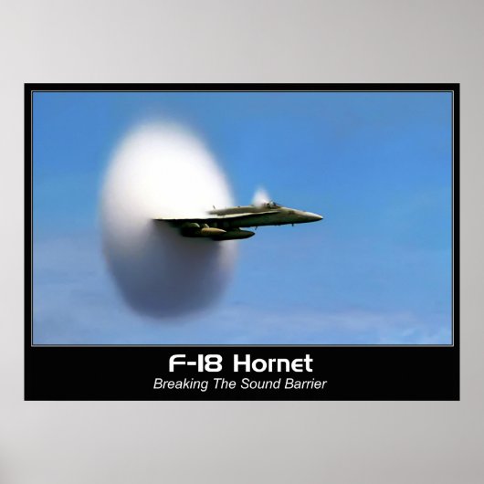 Sonic Boom F-18 Hornet Poster Print (Vorne)