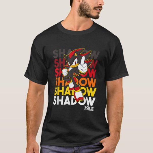 Sonic Das Coole Logo des Igels "Shadow Stack" T-Shirt (Vorderseite)
