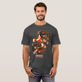 Sonic der Igel Schatten mit Kirschblüten-Sankop T-Shirt (Vorne ganz)