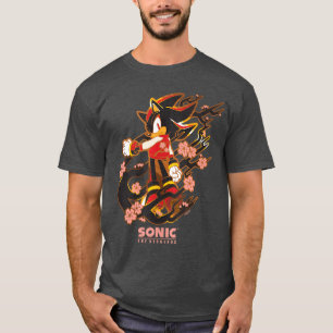 Sonic der Igel Schatten mit Kirschblüten-Sankop T-Shirt