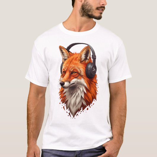 Sonic Flame – Abstrakter Fuchs in Bewegung T-Shirt (Vorderseite)