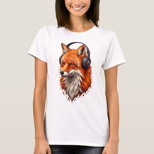 Sonic Flame – Abstrakter Fuchs in Bewegung T-Shirt (Vorderseite)