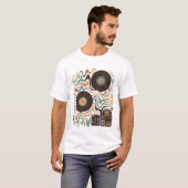 🎶 Sonic Mosaic - Abstrakt DJ Vibes T-Shirt (Vorne ganz)