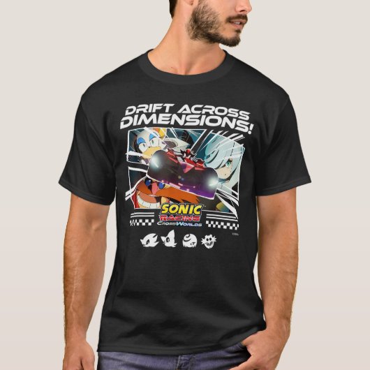 Sonic Racing CrossWorlds Drift Group friends T-Shirt (Vorderseite)