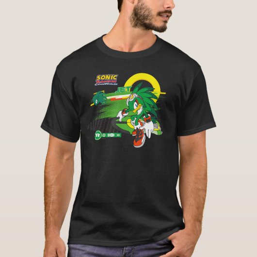 Sonic Racing CrossWorlds Ready to Roll Jet retro T-Shirt (Vorderseite)