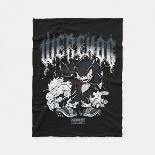 Sonic The Hedgehog Halloween Werehog Distressed St Fleecedecke (Vorderseite)