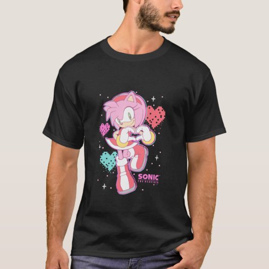 Sonic The Igel Valentine's Day Niedlich Amy Rose R T-Shirt (Vorderseite)