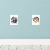 SONIC YOUTH, NIRVANA CASSETTE TAPE coole Kunst Bilderwand Sets (Holzboden)