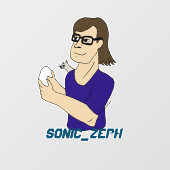 Sonic_Zeph Fensteraufkleber (Blatt)