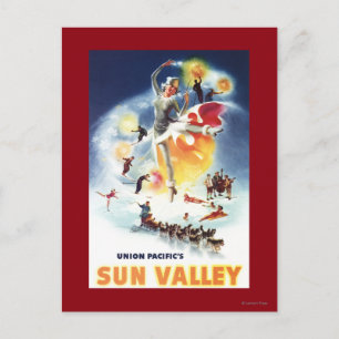Sonja Henje Montage des Sun Valley Posters Postkarte