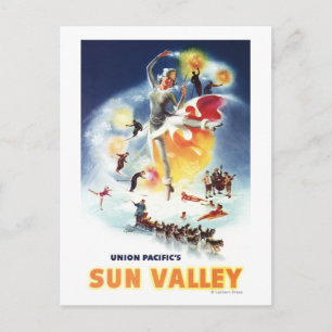 Sonja Henje Montage des Sun Valley Posters Postkarte