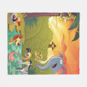 Sonn am Wasserloch Fleecedecke (Vorderseite (Horizontal))