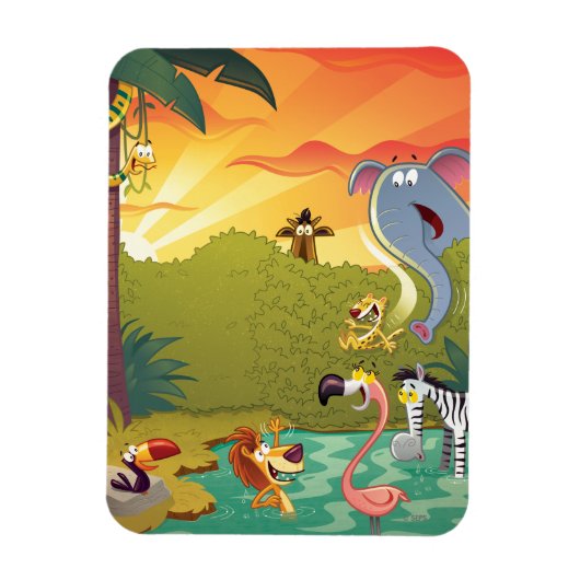 Sonn am Wasserloch Magnet (Vertikal)