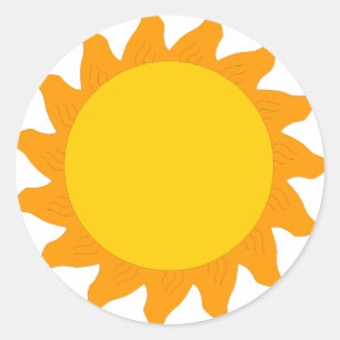 Sonne [1] runder aufkleber