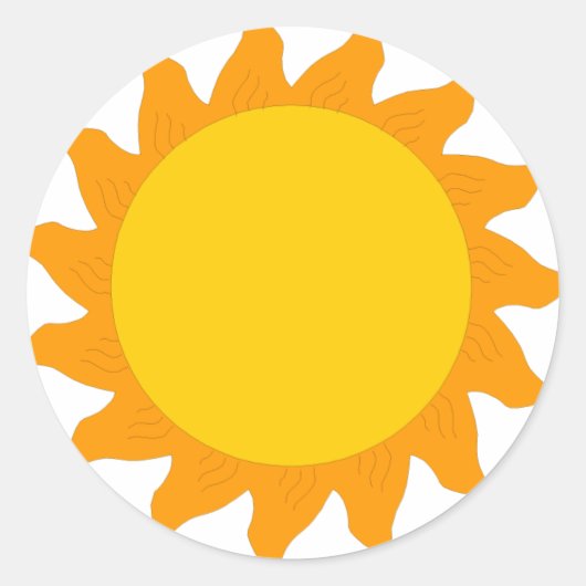 Sonne[1] Runder Aufkleber (Vorderseite)