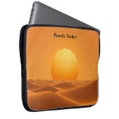 Sonne Abstract Bernstein Modern Minimalistisch Laptopschutzhülle (Vorne Rechts)