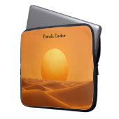 Sonne Abstract Bernstein Modern Minimalistisch Laptopschutzhülle (Vorderseite Links)