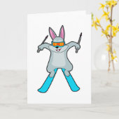 Sonne als Skifahrer mit Ski Karte (Gelbe Blume)